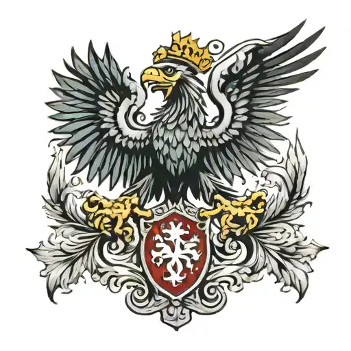 Poland Eagle And Scottish Lion Chest