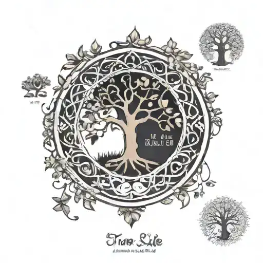 Tree Of Life With Names At The Bottom