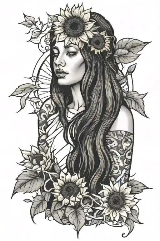 Jesus Sunflower Girl Holding