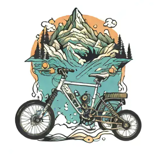 Bicycle And Mountain