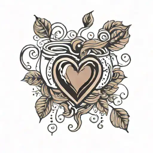 Heart And Coffee Bean