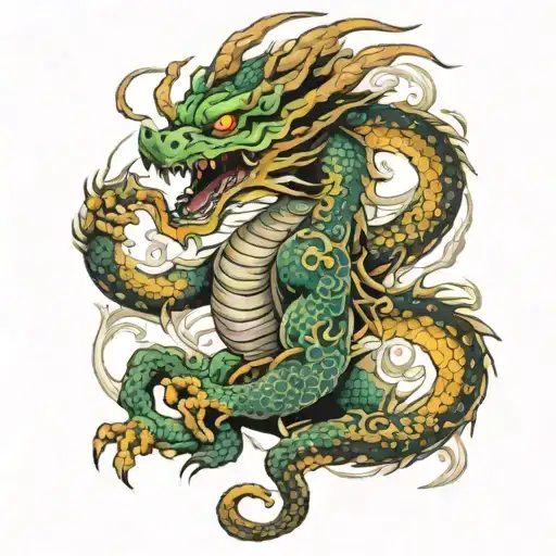 Japanese Dragon Zombie Full Back