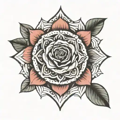 Mandala With Rose