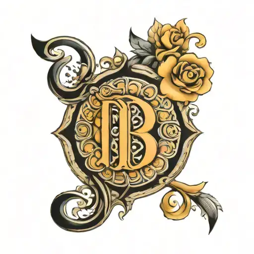 Initials D And B One On Each Side Of My Ring Finger