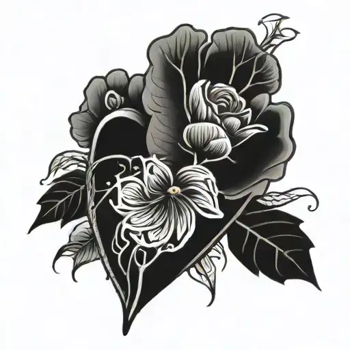 Broken Heart Shape Flowers Growing