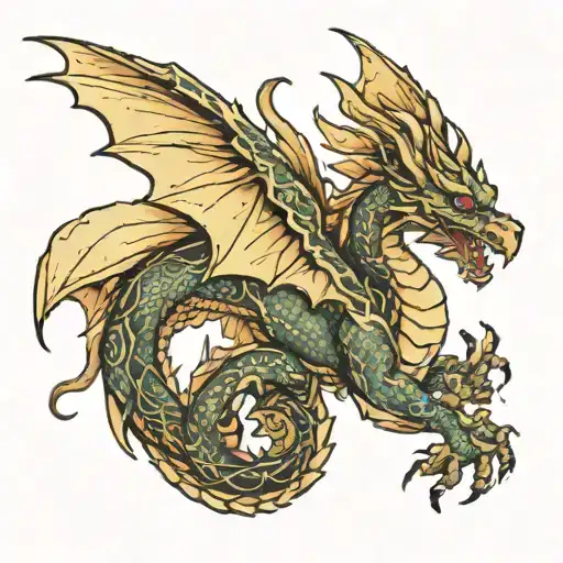 G Cleft Dragon Flying