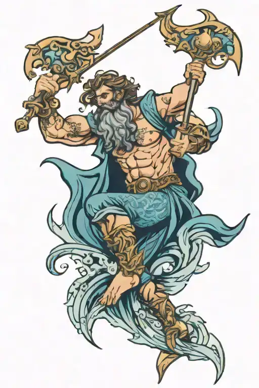 Pinup Male Poseidon Triton Gay