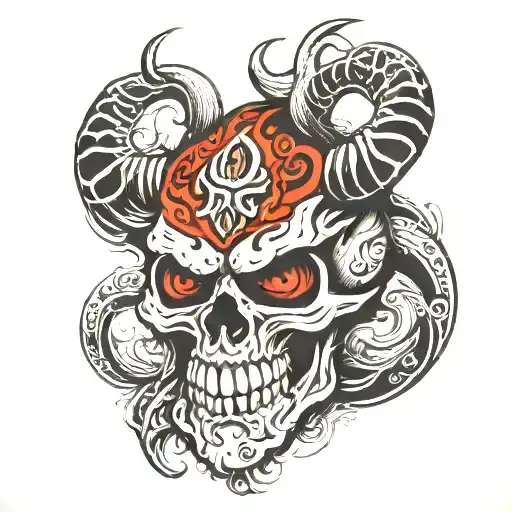 Demon Skull With Karakurt