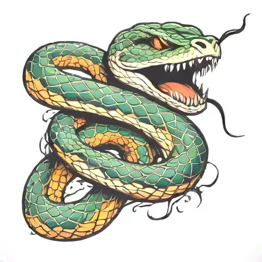 Snake On Hand To Neck