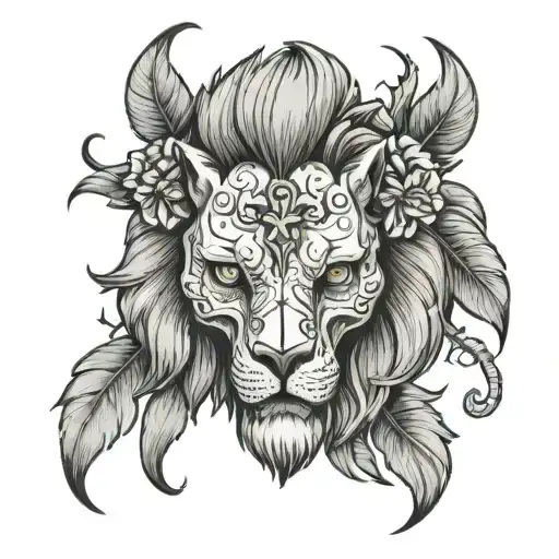 Lion Skull Wearing