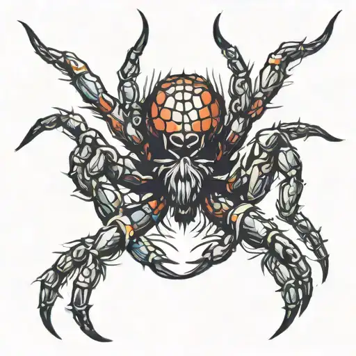 Big Spider With 8 In Middle