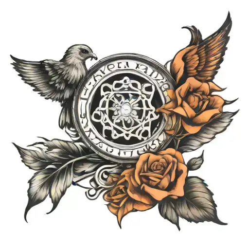 Father And Daughter Matching Tattoo Design Strength