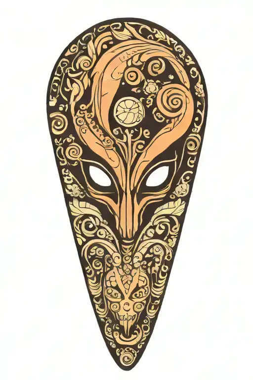 Traditional Vase With Alien Design