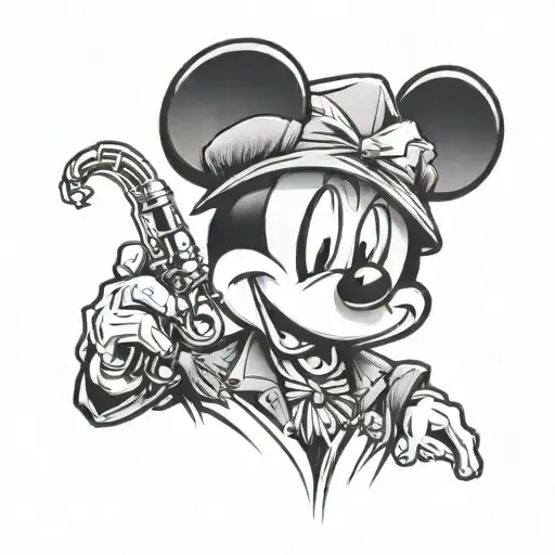 Mickey Mouse Gangster Head