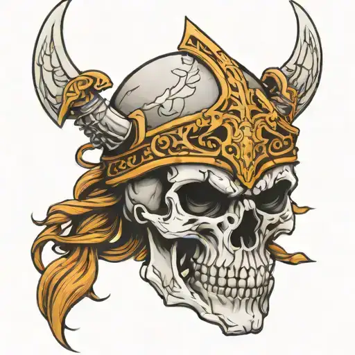 Viking Valkyrie Skull Warrior