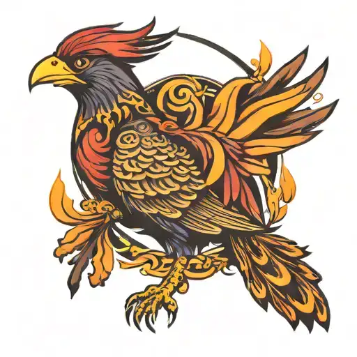Phoenix On Neck
