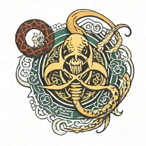 Biohazard With Ouroboros Snake