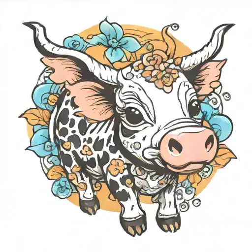 Funky Chubby Baby Cow