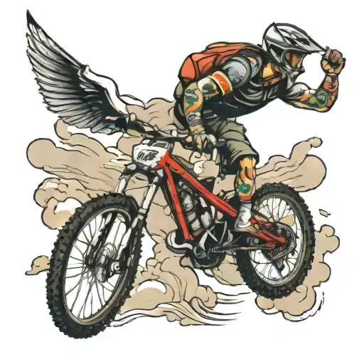 Mountain Bike Rider Jumping