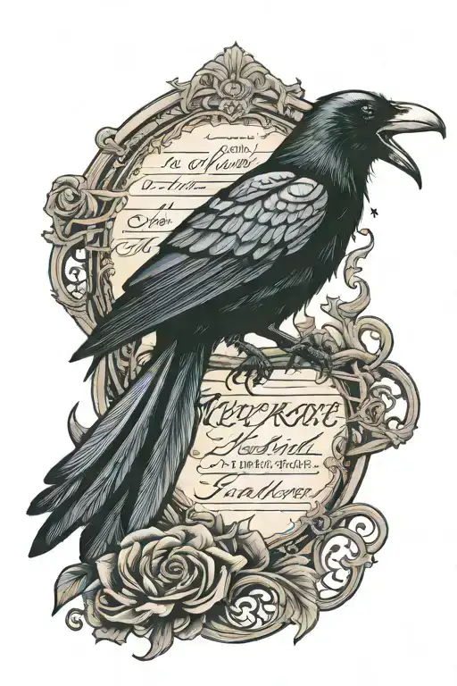 Nevermore Script With A Raven