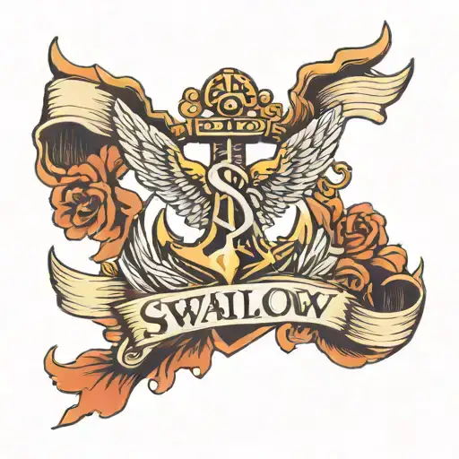 Swallow Anchor Five Text Banners