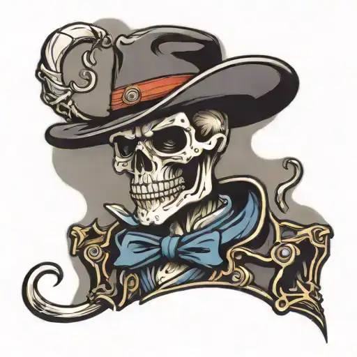 Cowboy Skeleton Mustach
