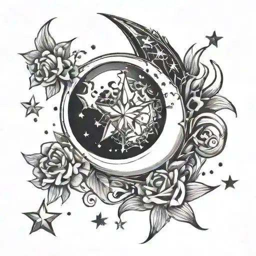 Beautiful Moon And Stars