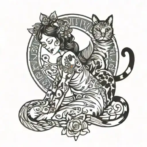 Virgo Women And Cat Sitting