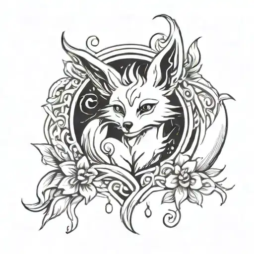 Cute Nine Tailed Fox