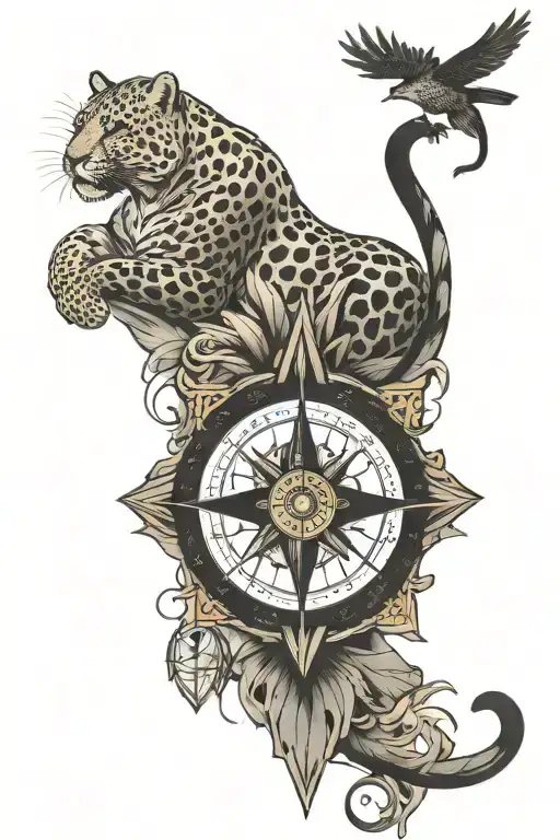 Leopard And Compass Mountains Wind
