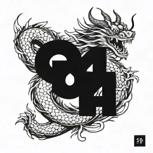 Japanese Dragon Tattoo Black And White Chest Extending To Arm
