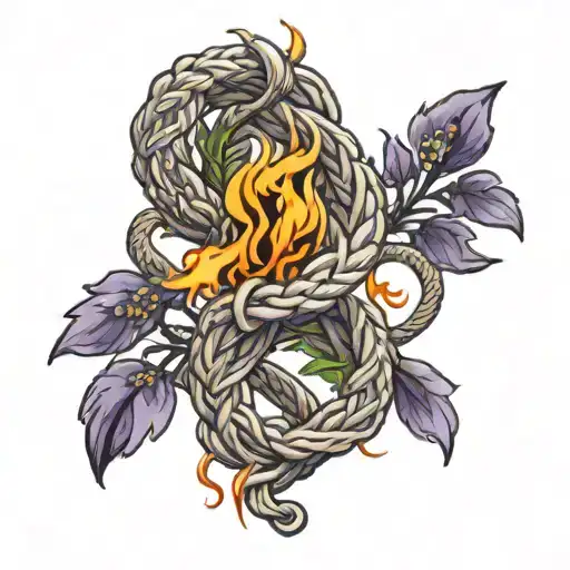 Fire Wisteria Rope Intertwined