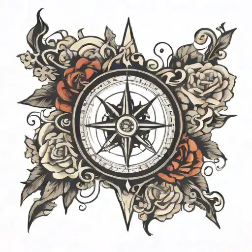 Broken Compass Rose Surrounded