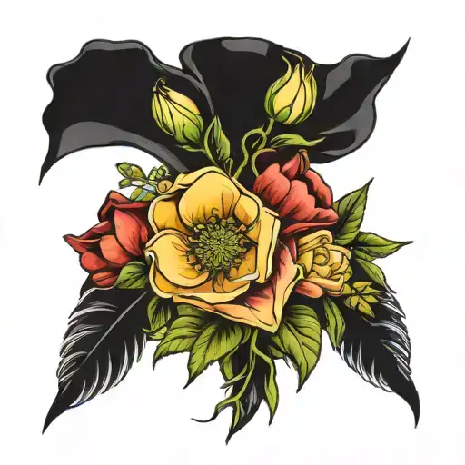 Birth Flower Bouquet Wrapped Together Symbolizing Strength