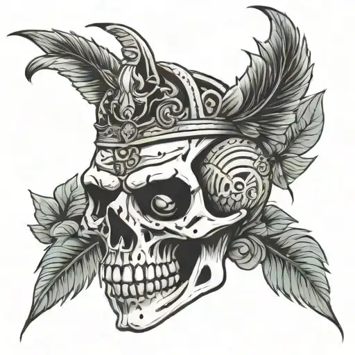 Zombie Pharoah Skull