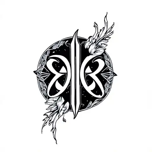 Ambigram Tattoo In Heaven