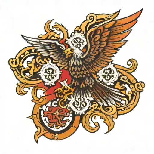 Portuguese Cross With Benfica Eagle