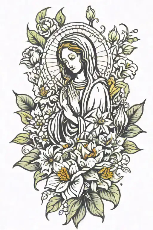 Flowers Wrapped June And January Birth Flowers Virgin Mary