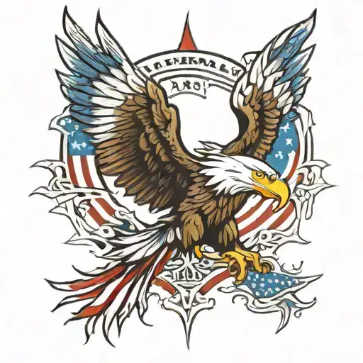 Screaming Eagle American Flag Morphing