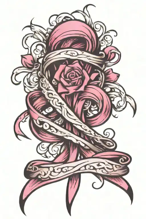 Epilepsy And Breast Cancer Ribbon