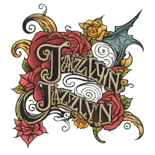 Jazlyn In Gothic Font Spelling