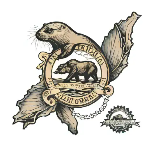 California Seal With Building