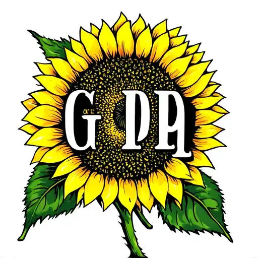 Sunflower With Letters G D P G