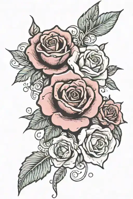 Rose Of Them With Flowers With Blessed Name