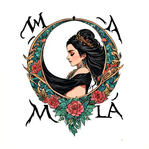 The Word Melia In An Arc