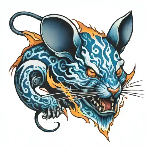Blue Fire Mouse