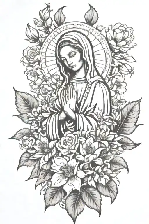 Flowers Wrapped June And January Birth Flowers Virgin Mary