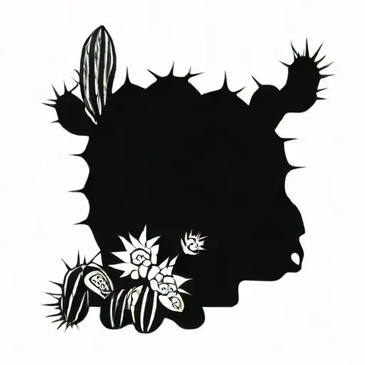 Cactus In A Decorated Pot