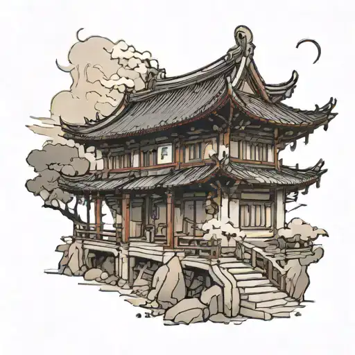 Chinese Architecture Light And Dark