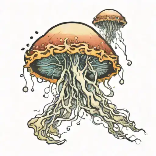 Plane Tree Jellyfish Transition Tattoo Idea